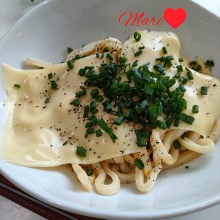 レンジで簡単！チーズうどん